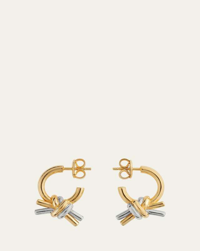 Two-Tone Knot Earrings